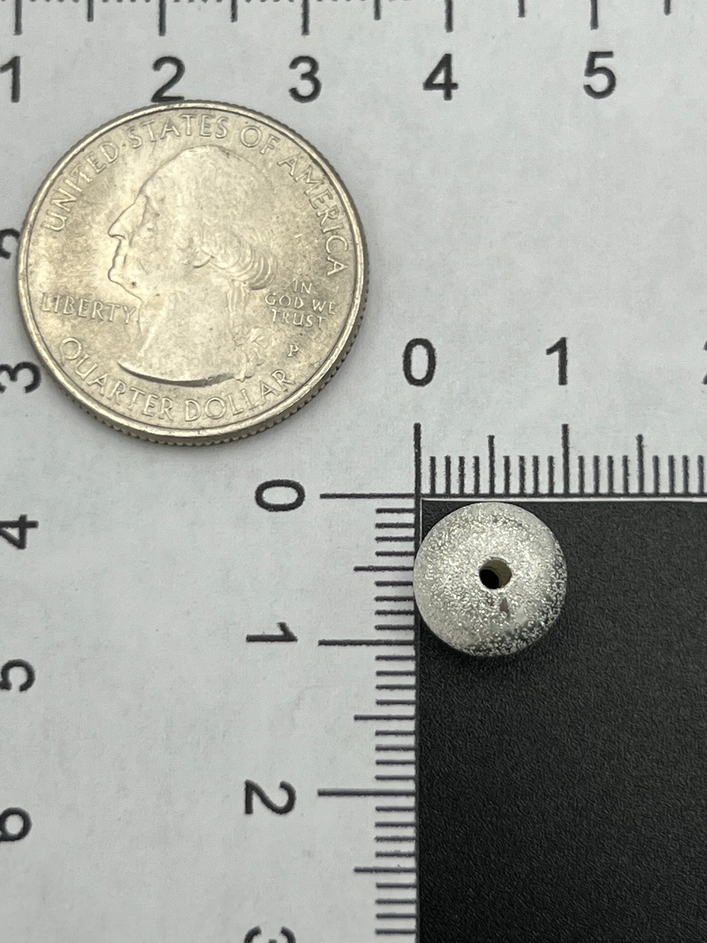 10mm Silver Plated Stardust Bead 12 Pack