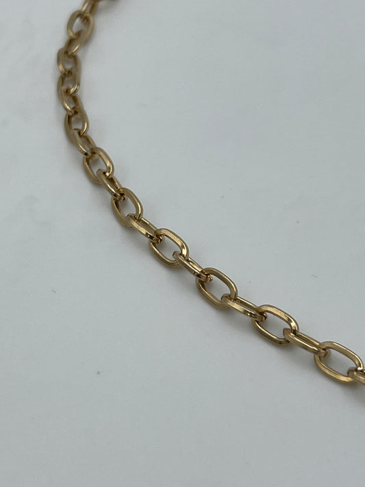 5x6mm Gold Plated Light Weight Curb Chain HG1 Priced Per Foot