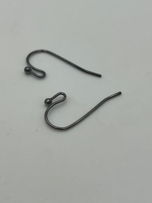 27mm Black Oxide Ear Wire With 2mm Ball 12 Pack