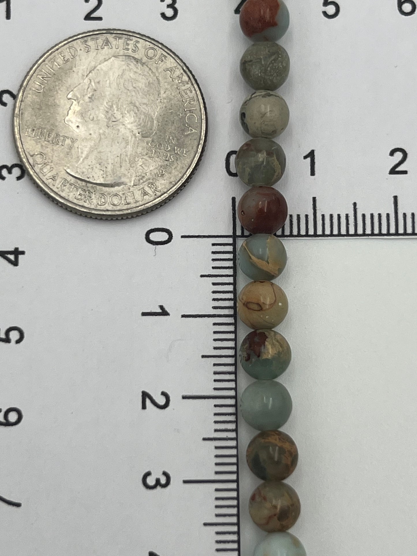 Impression Jasper Beads 6mm 1 Strand (40cm)