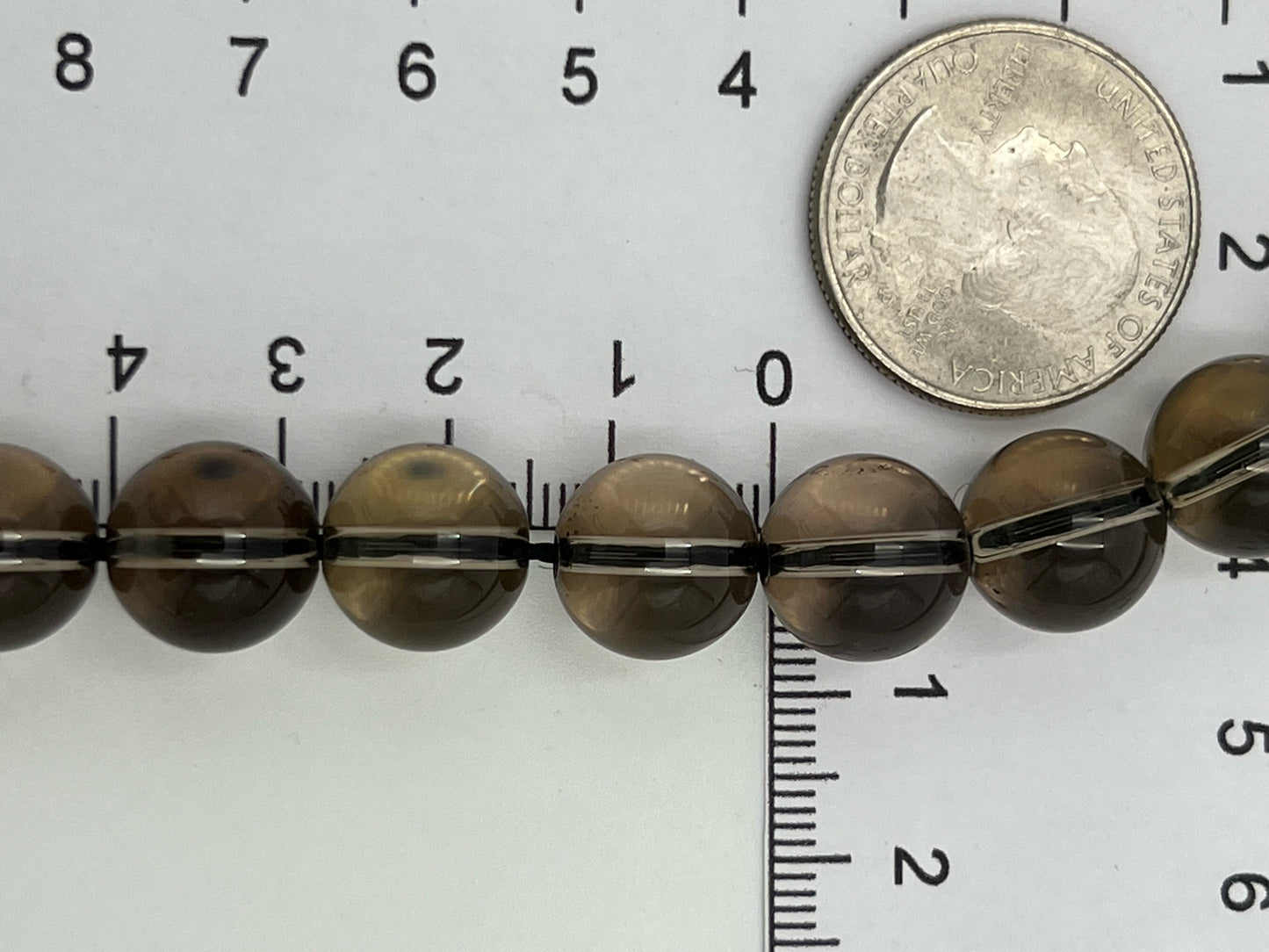 Smokey Quartz Beads 12mm 1 strand (40cm)