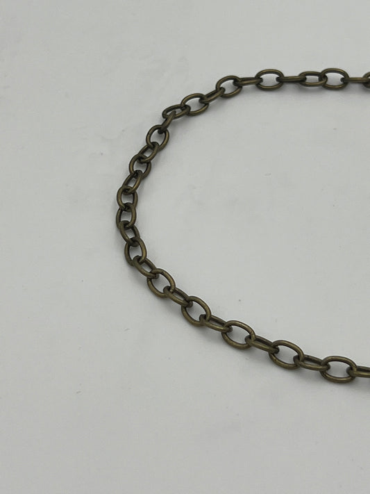 4mm Antique Brass Oval Chain Priced Per Foot