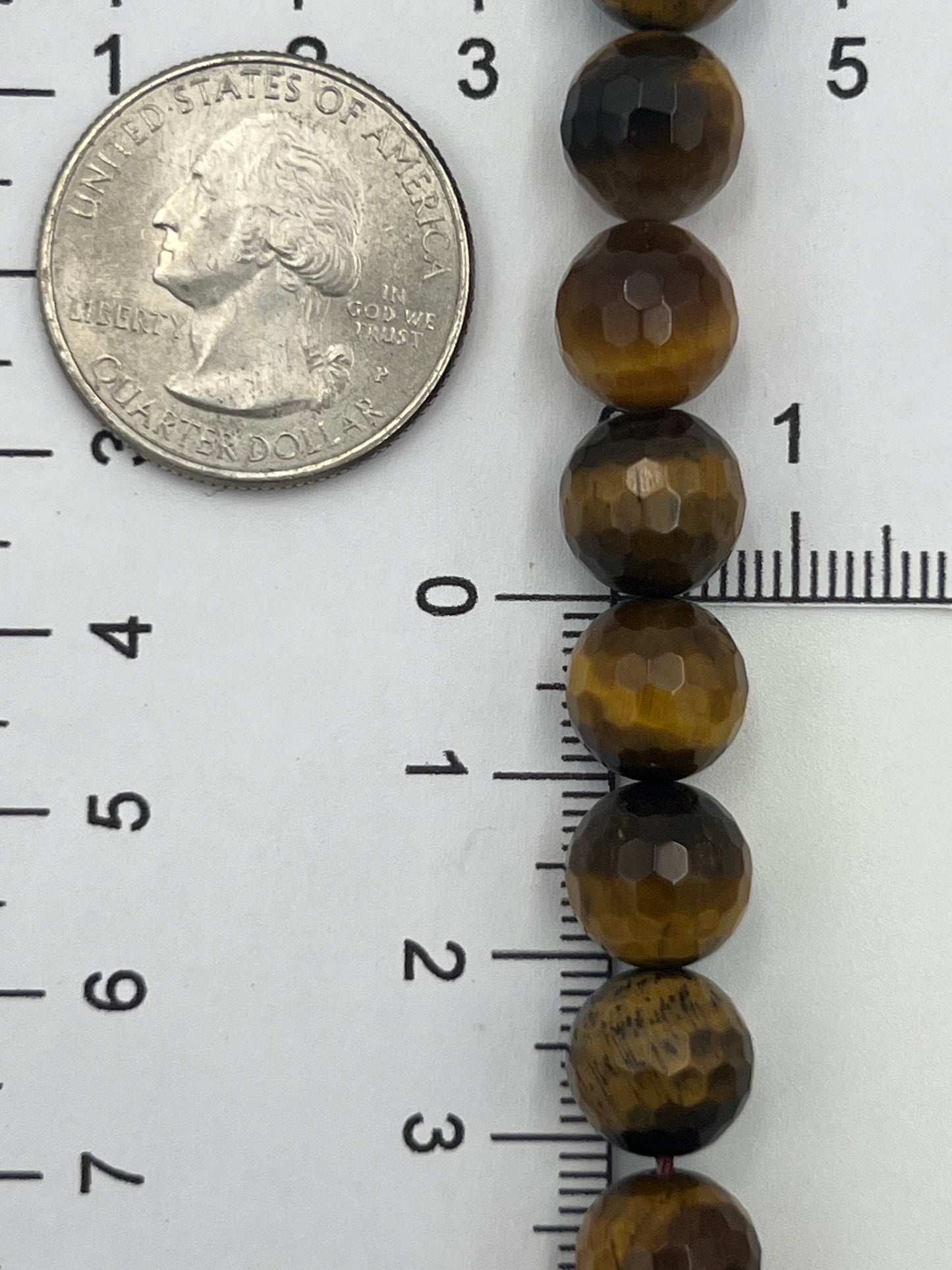 Tiger Eye Beads 10mm Facet 1 Strand (40cm)