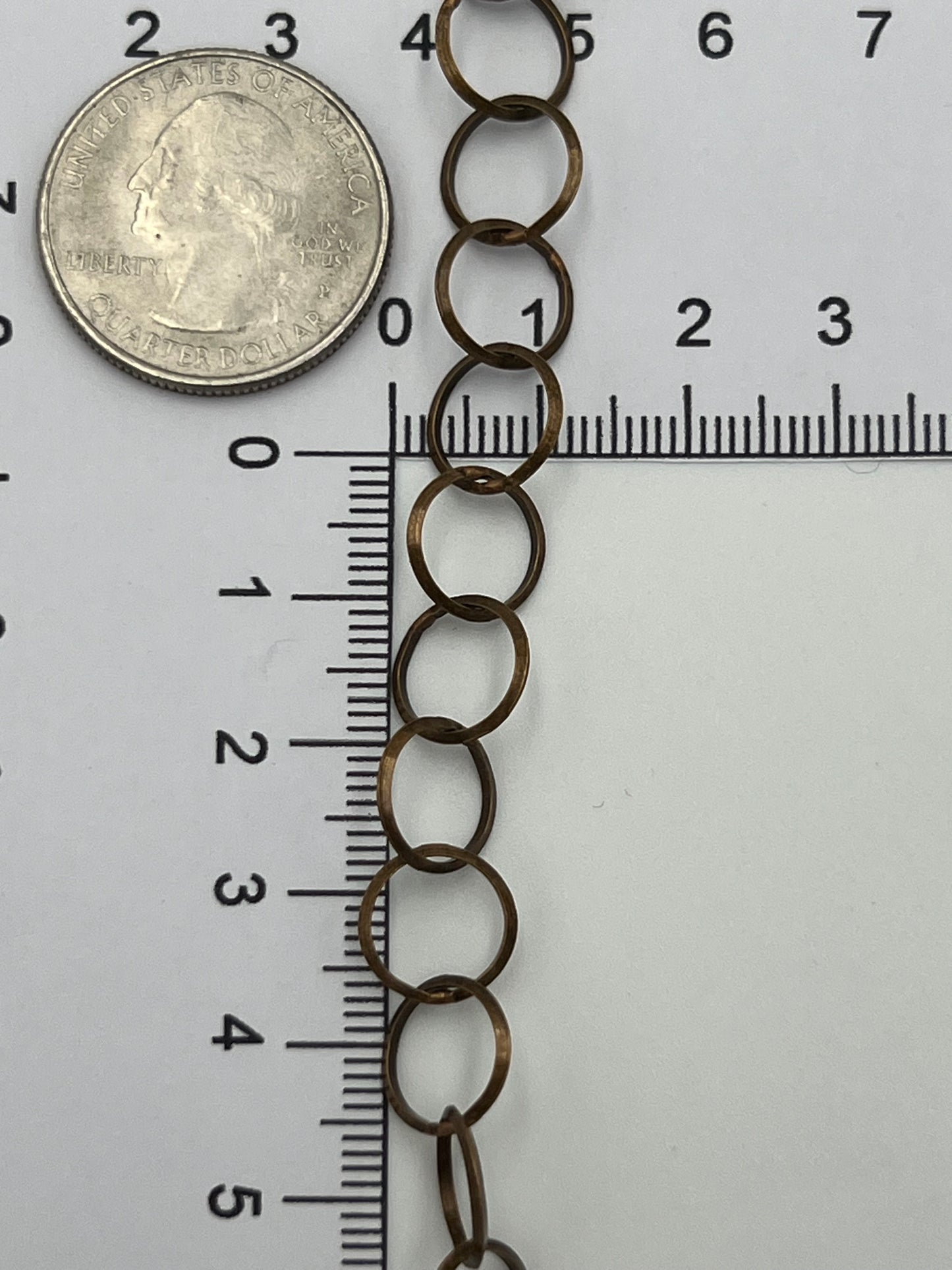 10mm Antique Brass Italian Chain Round Beveled Link e-coat Priced Per Foot