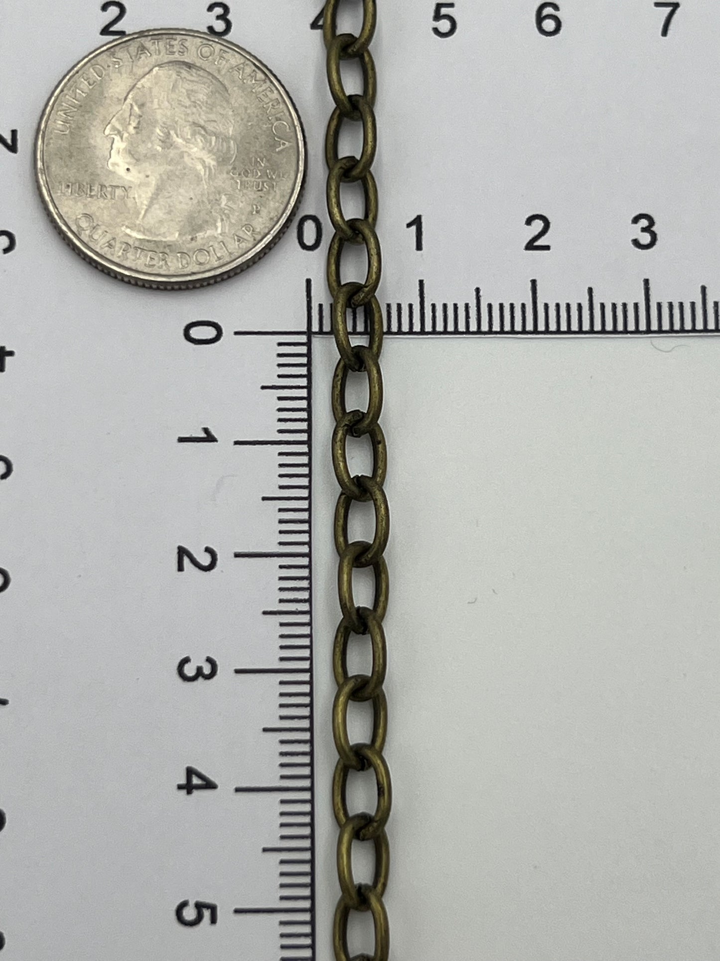 4mm Antique Brass Oval Chain Priced Per Foot