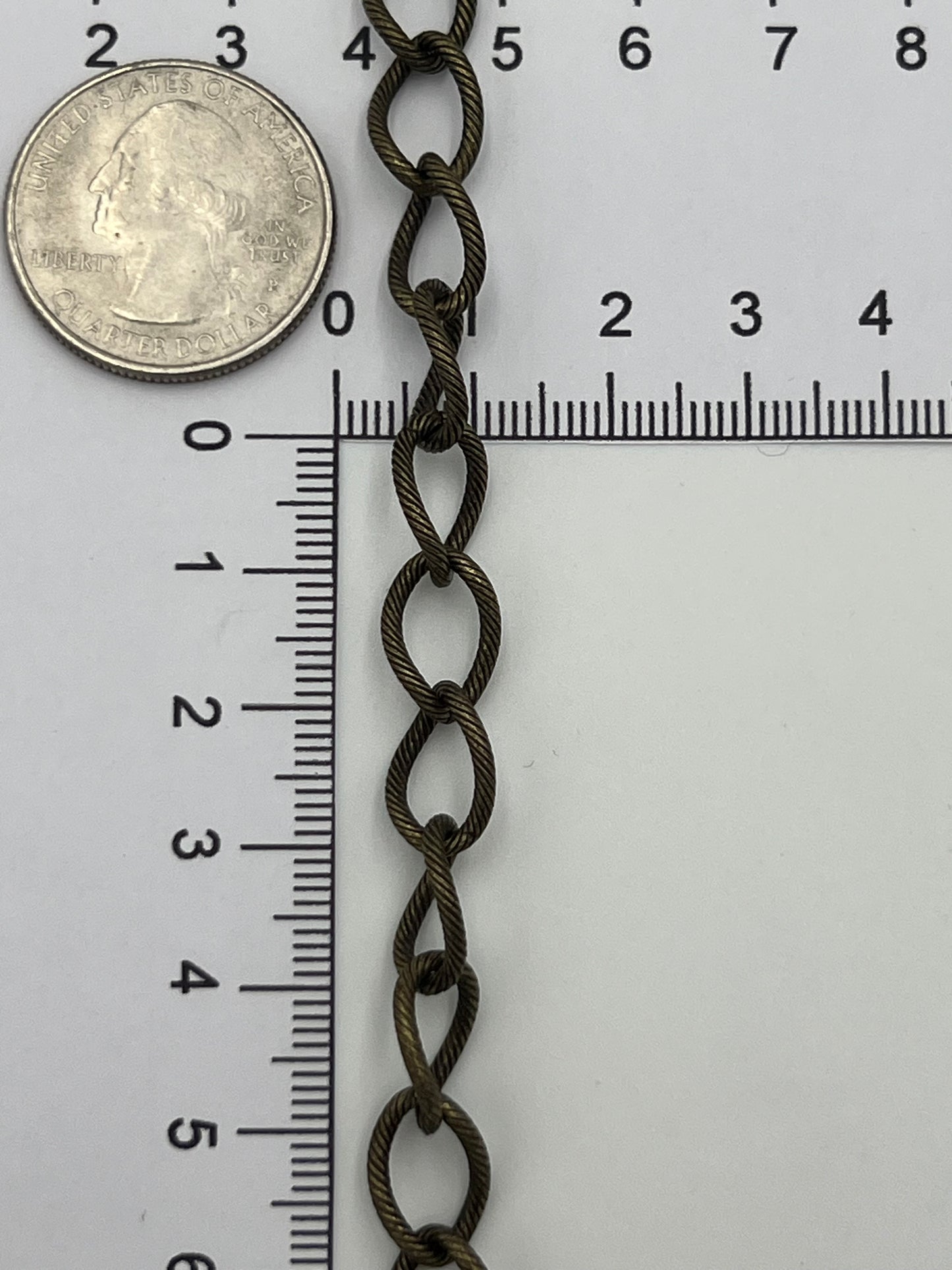 13x11mm Antique Brass Textured Curb Chain Priced Per Foot