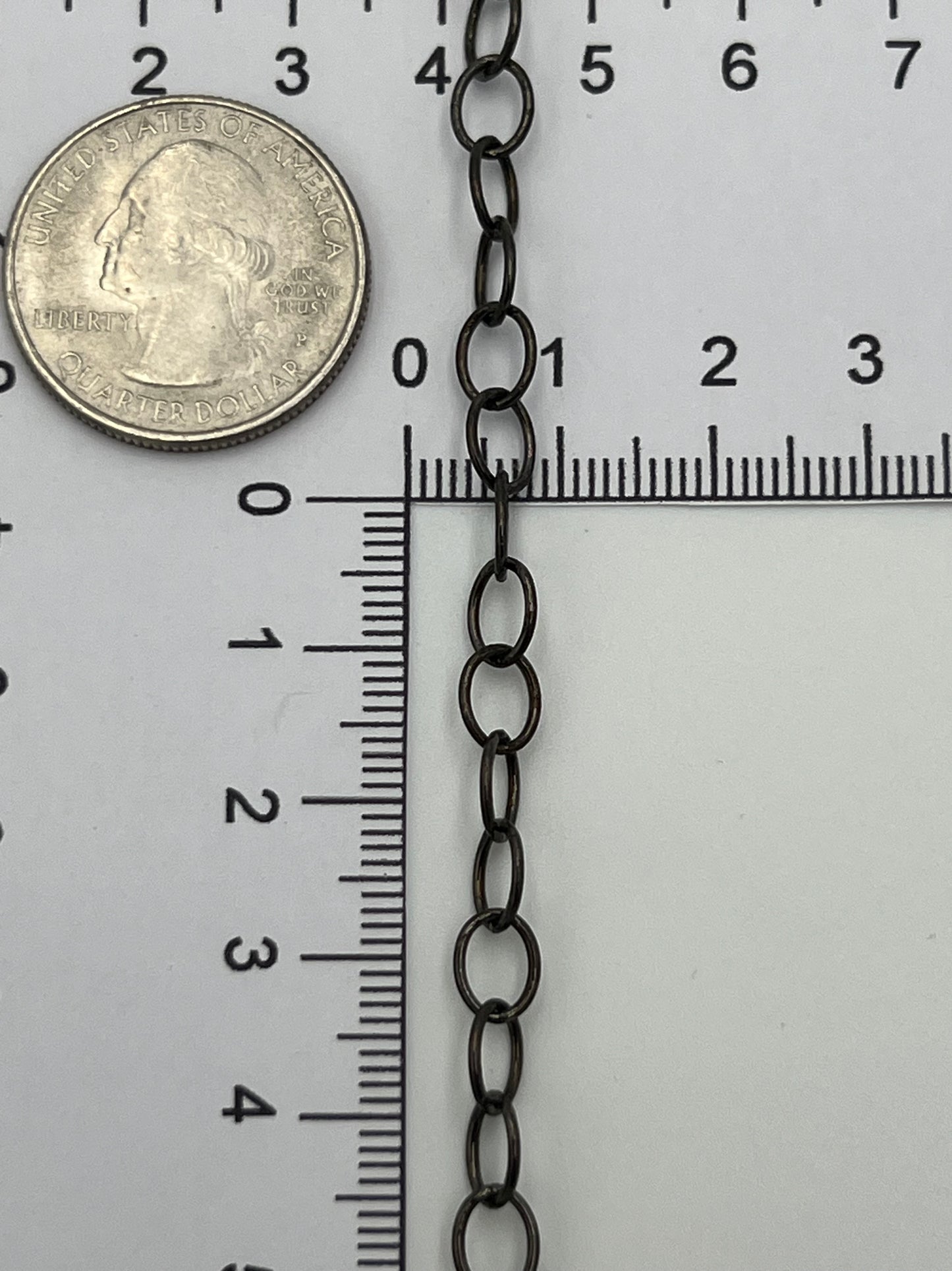 4x6mm Black Oval Link Chain Priced Per Foot