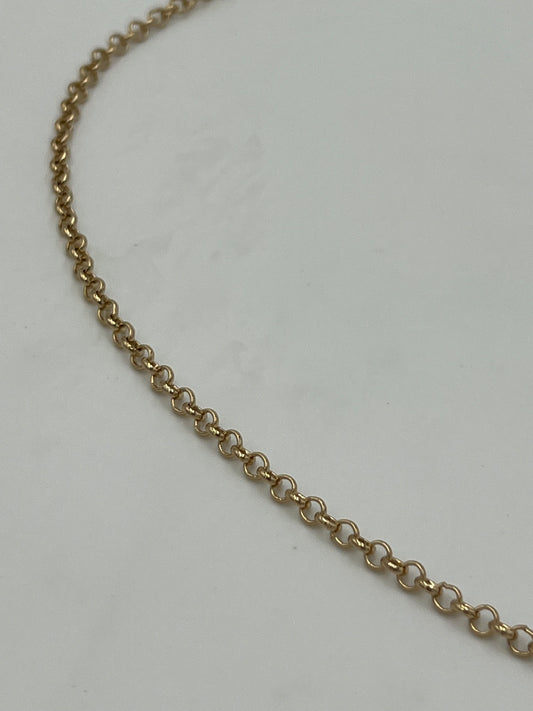 4mm Gold Plated HG1 Rolo Chain Priced Per Foot