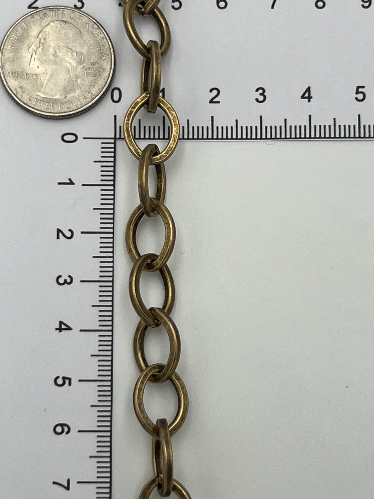 15x11mm Antique Gold Plated Oval Chain Priced Per Foot