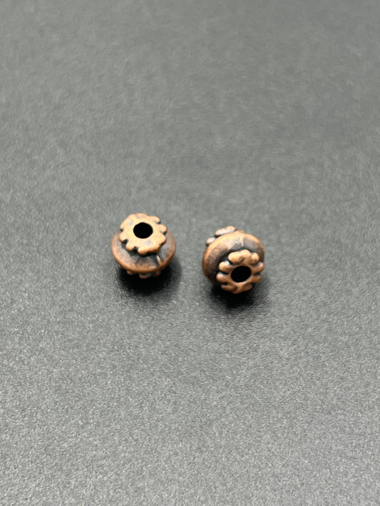 6mm Antique Copper Spacer Bead 25 Pack