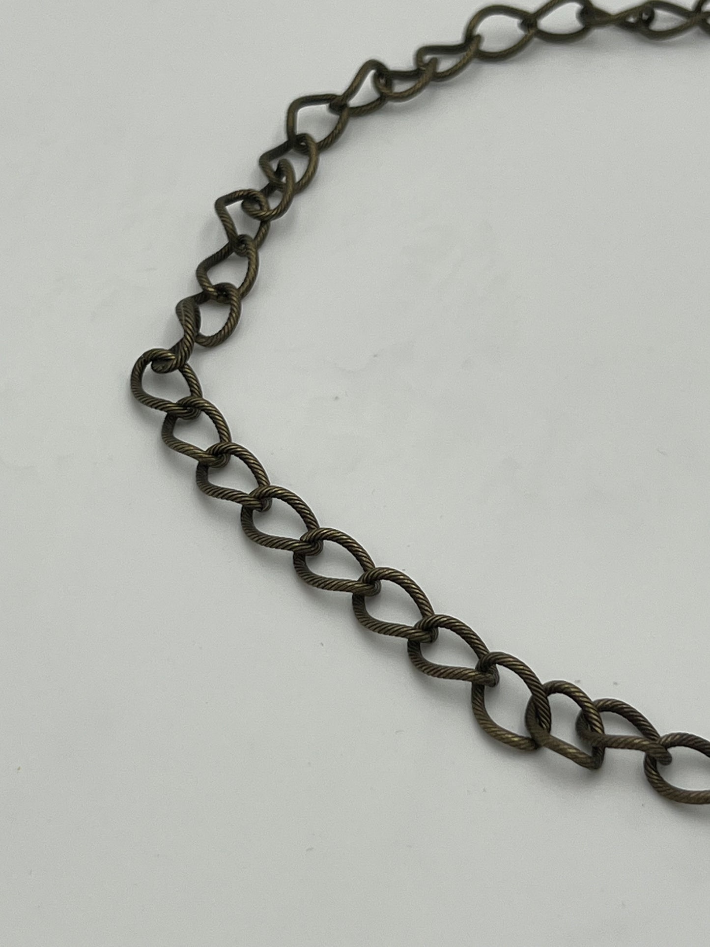 13x11mm Antique Brass Textured Curb Chain Priced Per Foot