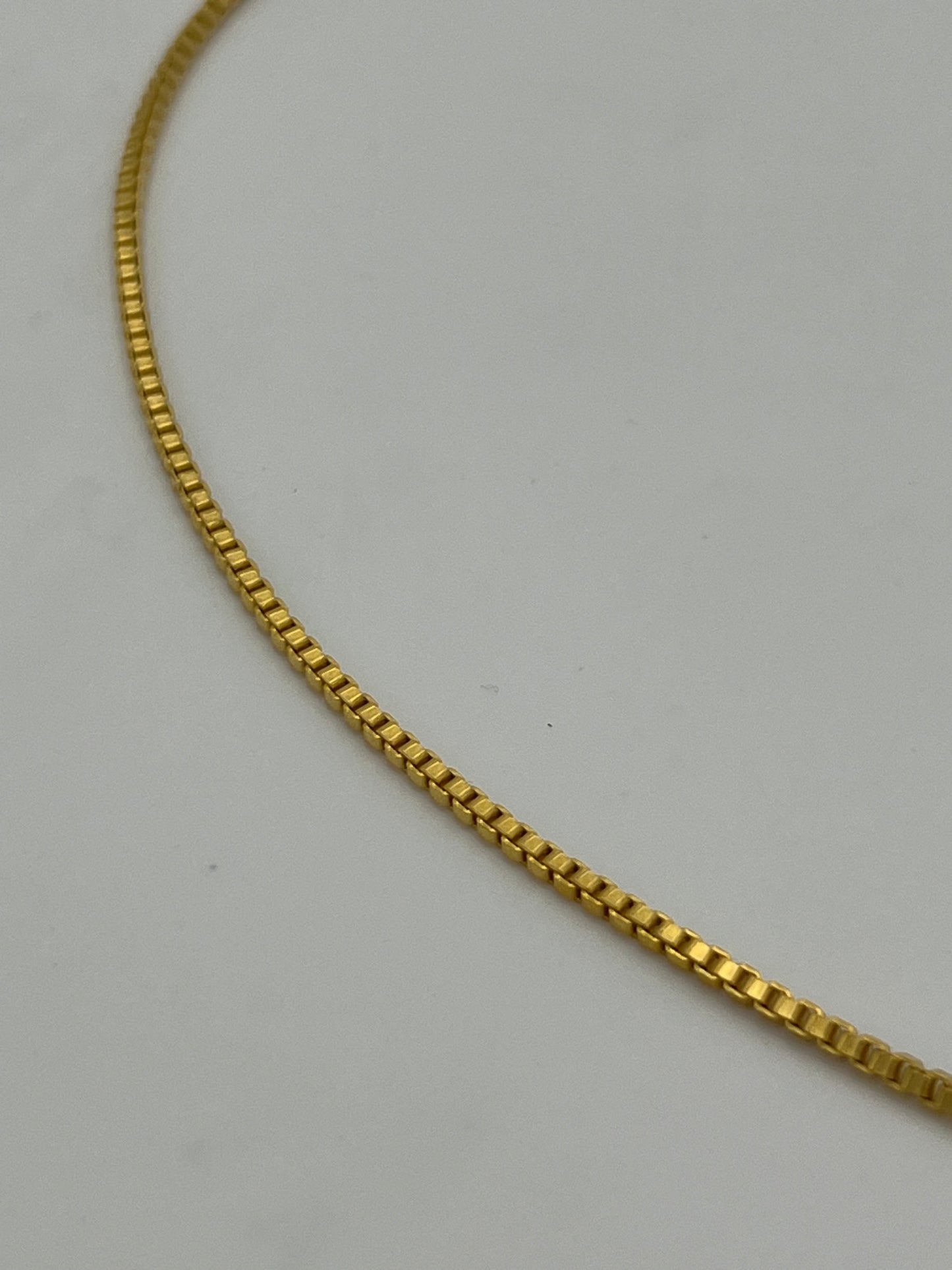 2mm Matte Gold Plated Venetian Box Chain Priced Per Foot