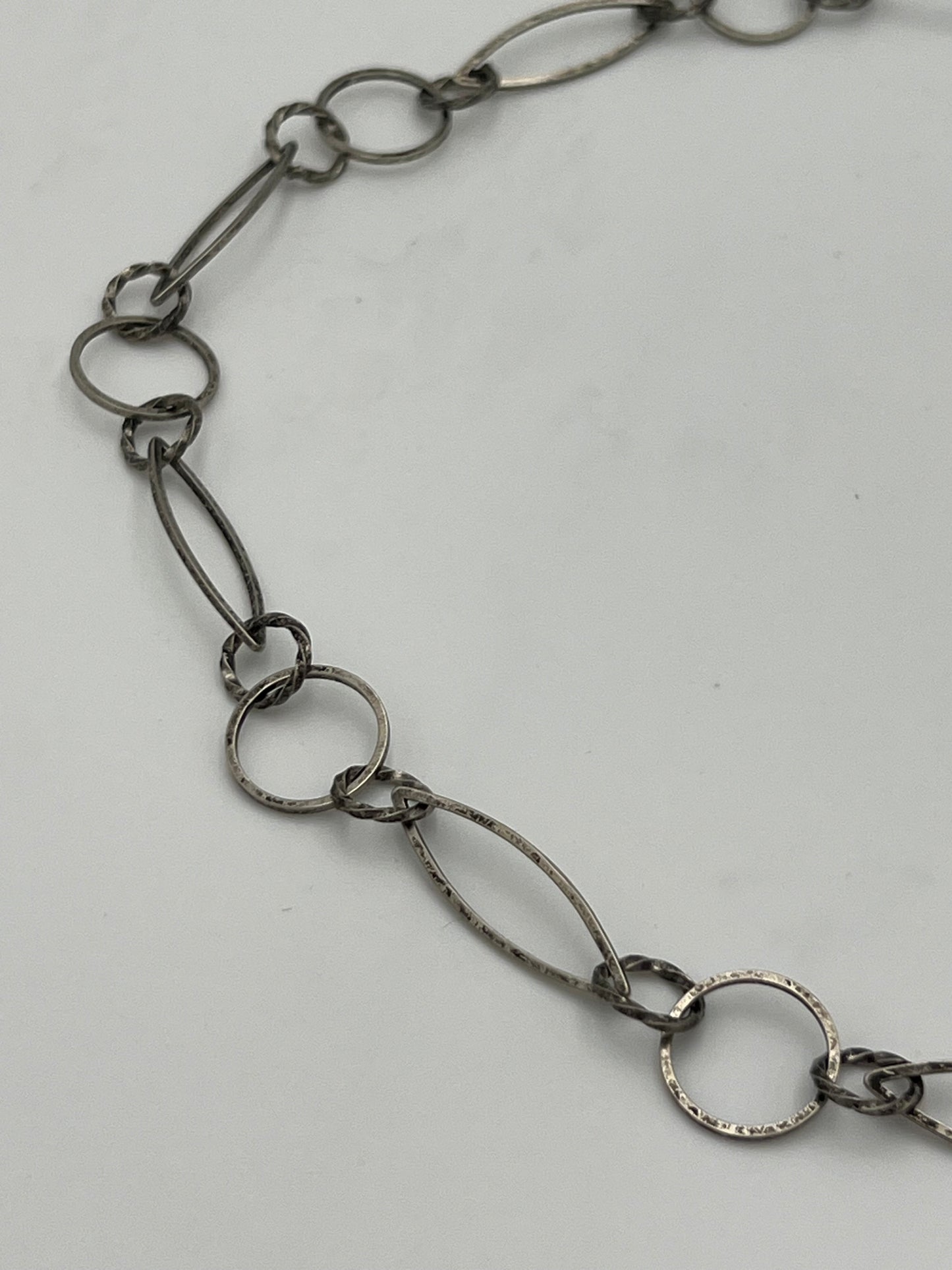 14mm Antique Nickle Plated Marquise Oval and Round Chain Priced Per Foot