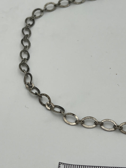 5x8mm Antique Silver Plated Oval Chain Priced Per Foot