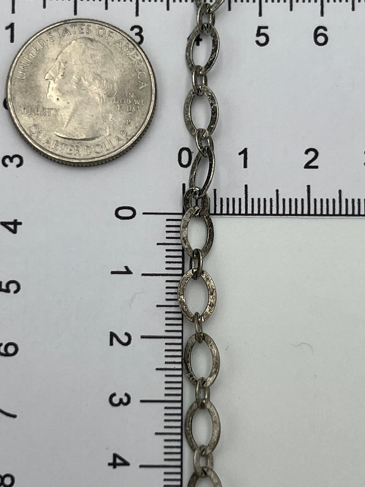 5x8mm Antique Silver Plated Oval Chain Priced Per Foot