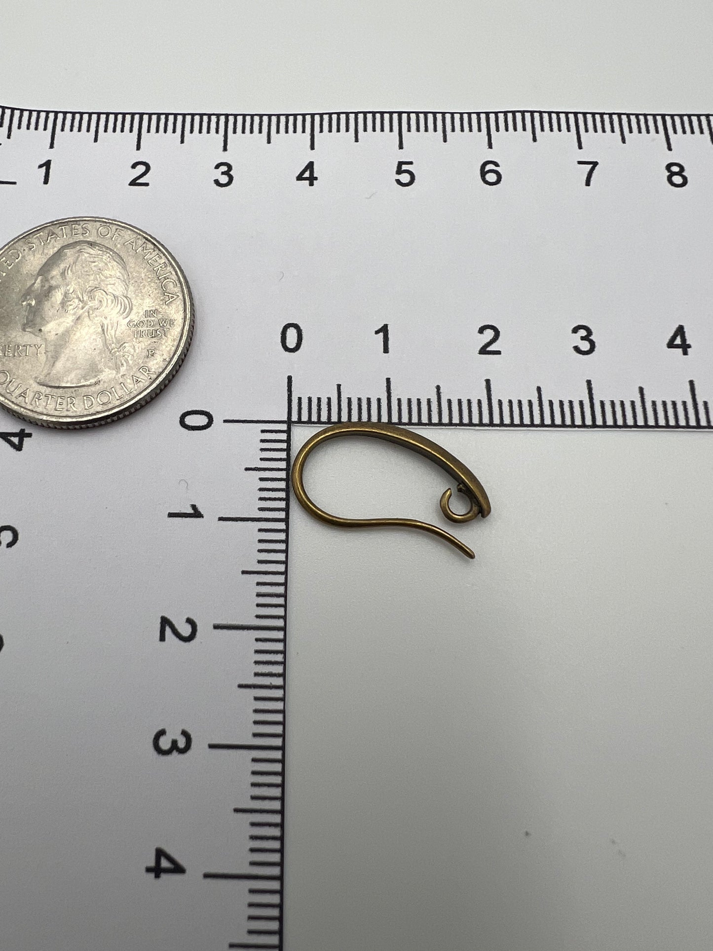 19x11mm Antique Brass Earwire, 2mm Open Ring 36 Pack