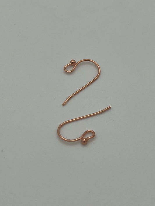 27mm Copper Goldplated Earwire with 2mm Ball 144 Pack