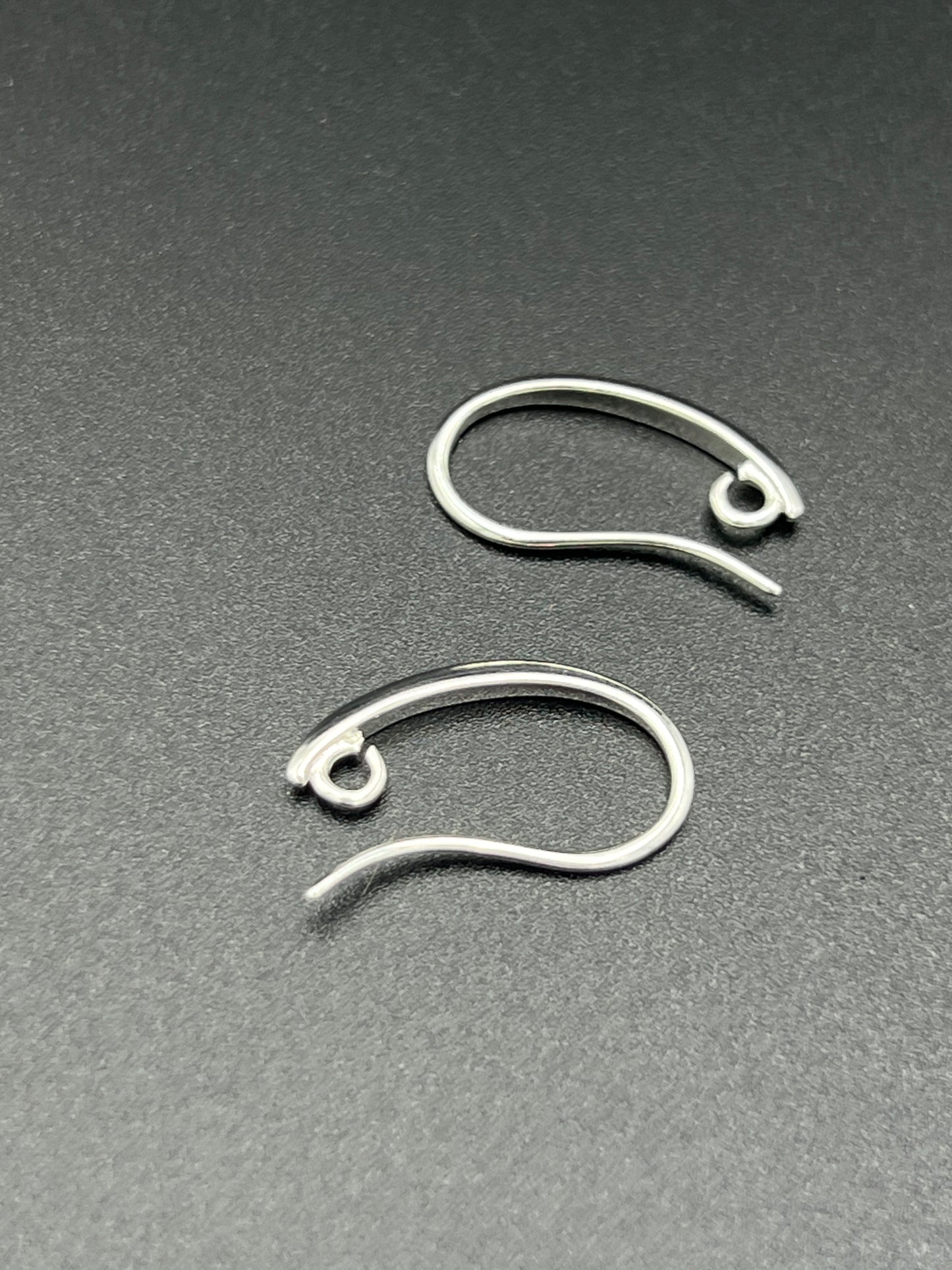19x11mm Silver Plated Earwire with 2mm Open Ring 36 Pack