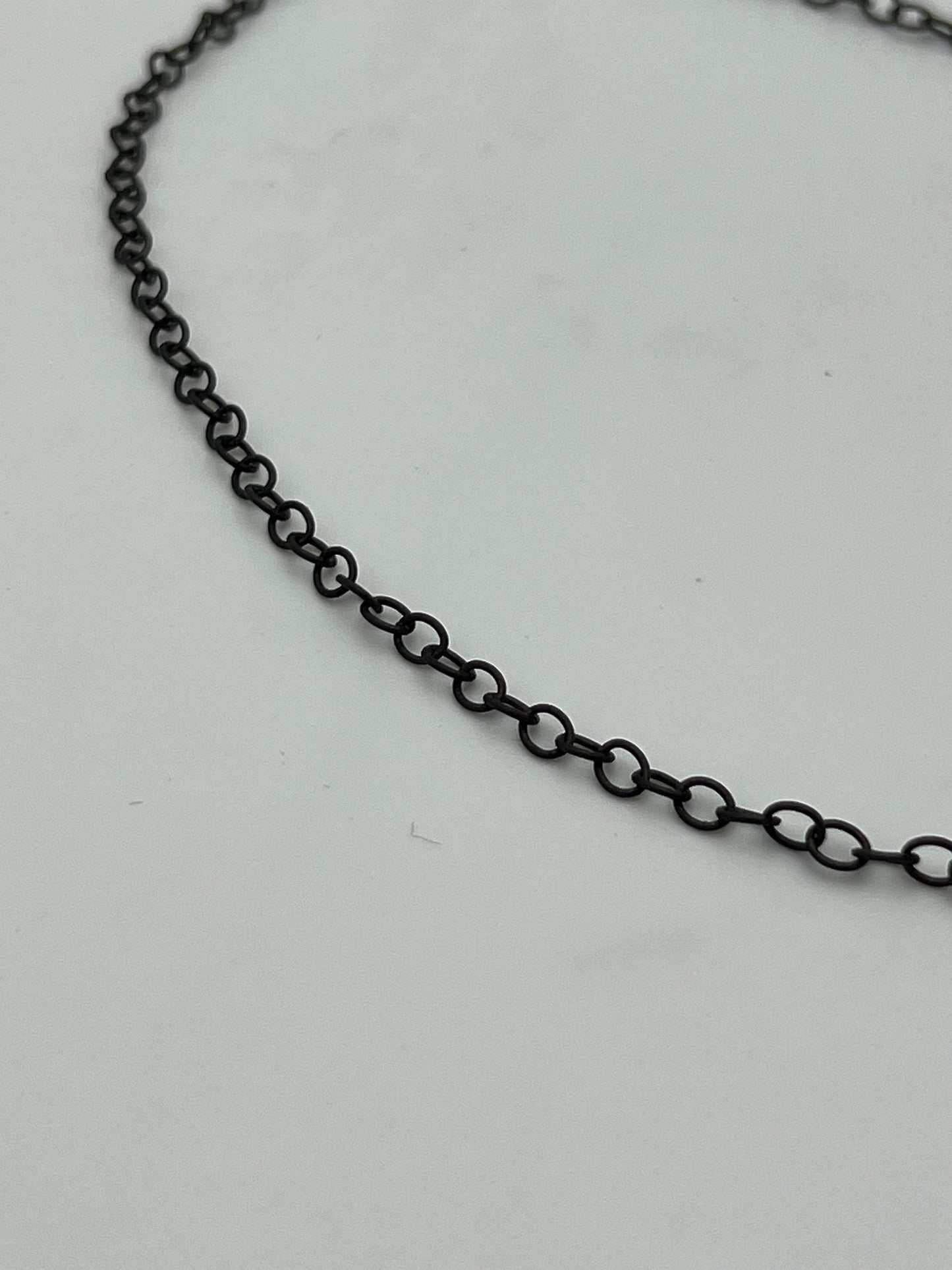 5x3mm Matte Black Link Chain Priced Per Foot