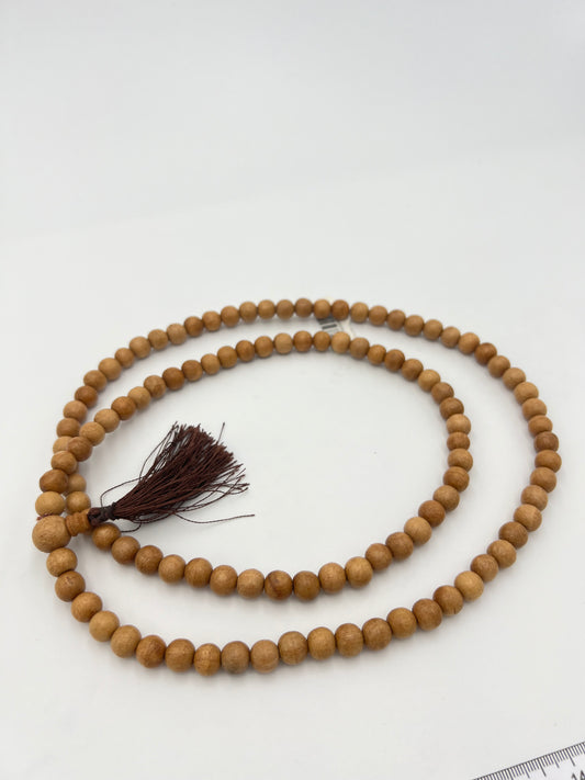Walnut Wood 10mm Beads Finished Loop With Tassle