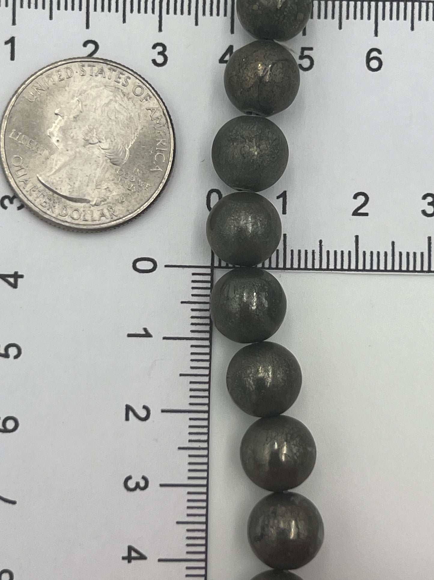 Pyrite Beads 10mm 1 Strand (40cm)