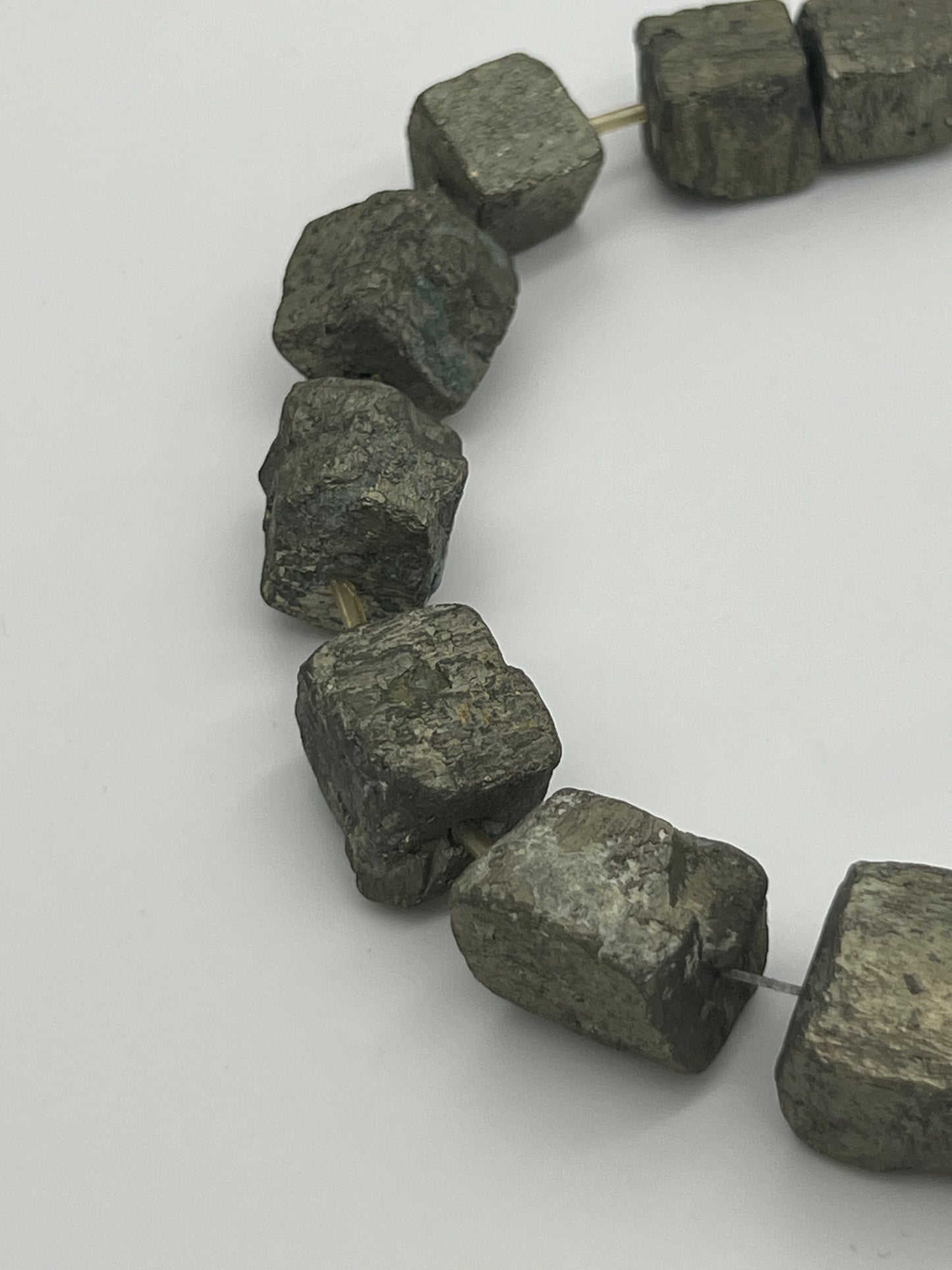 Pyrite Jumbo Chunk Beads 1 Strand (40cm)