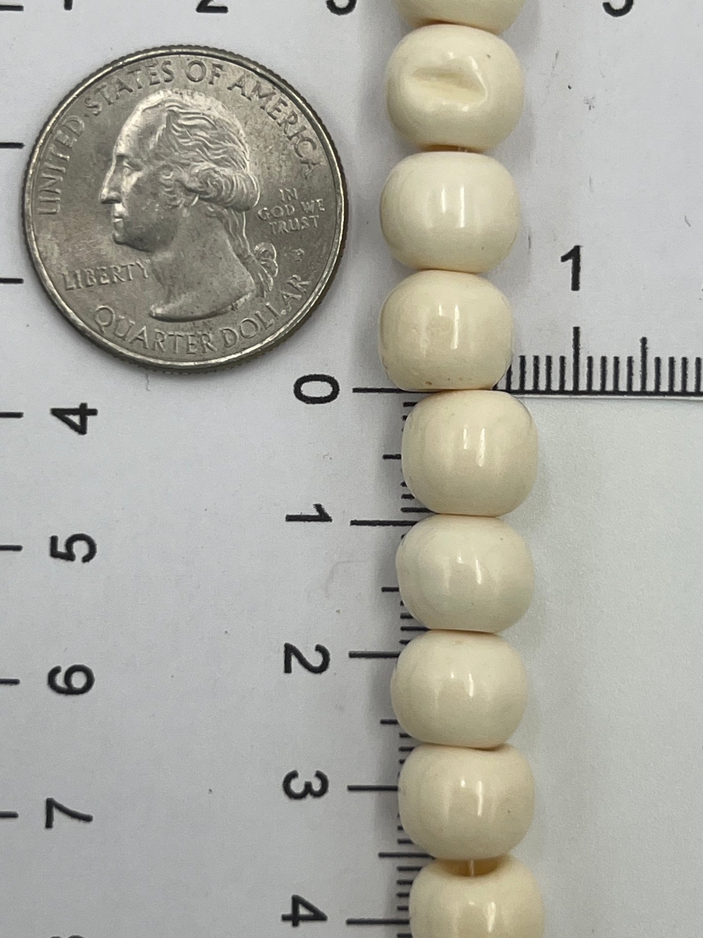 Bone 10mm Cream Beads 1 Strand (40cm)