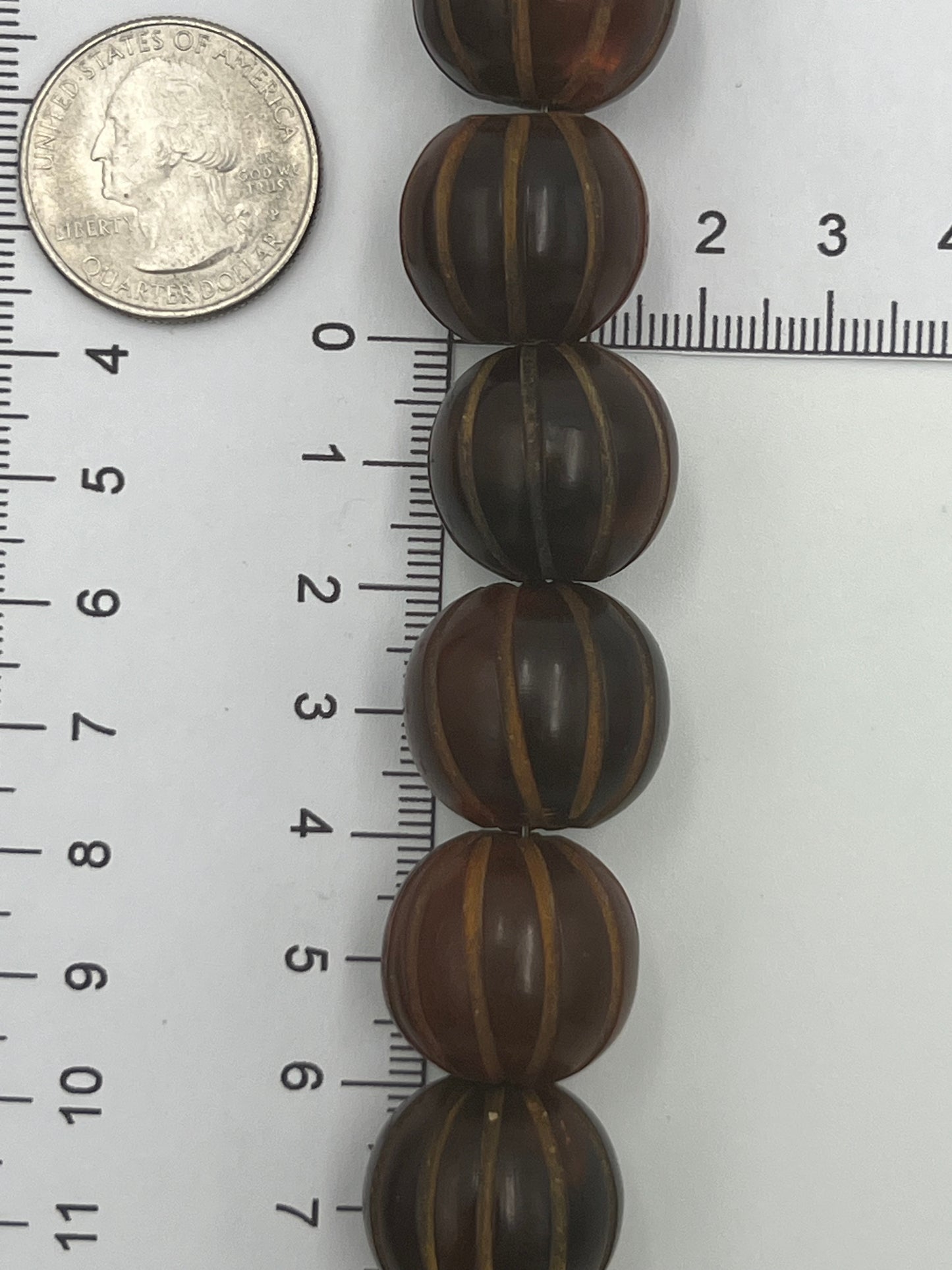 Buffalo Horn Striped 20mm Beads 1 Strand (40cm)