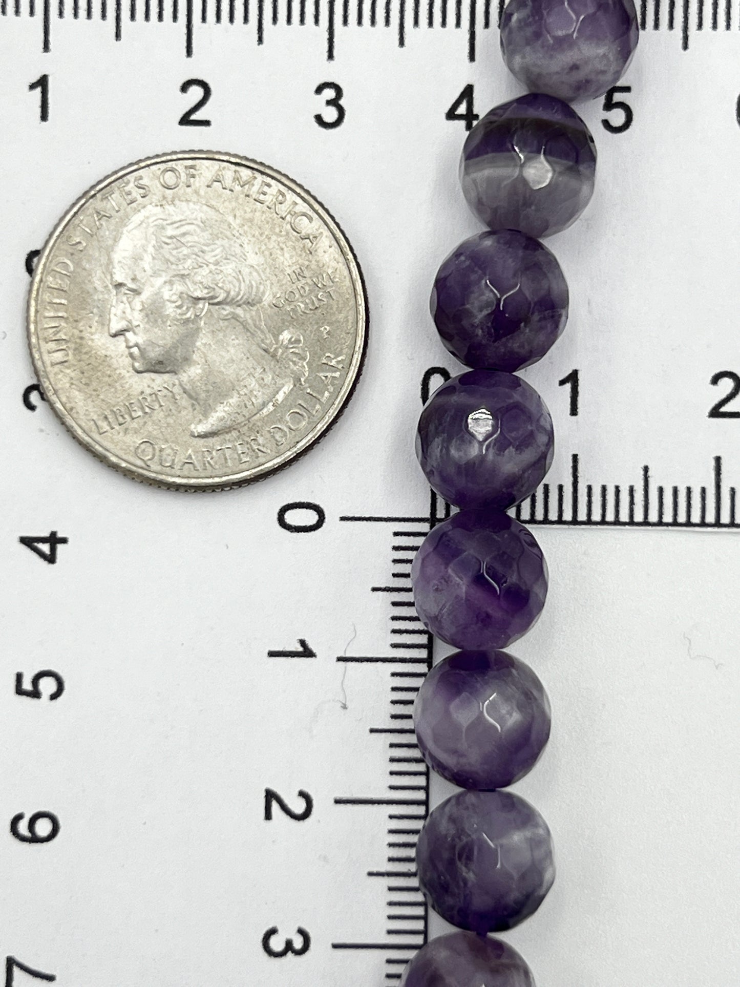 Cape Tooth Amethyst 10mm Facet 1 Strand (40cm)