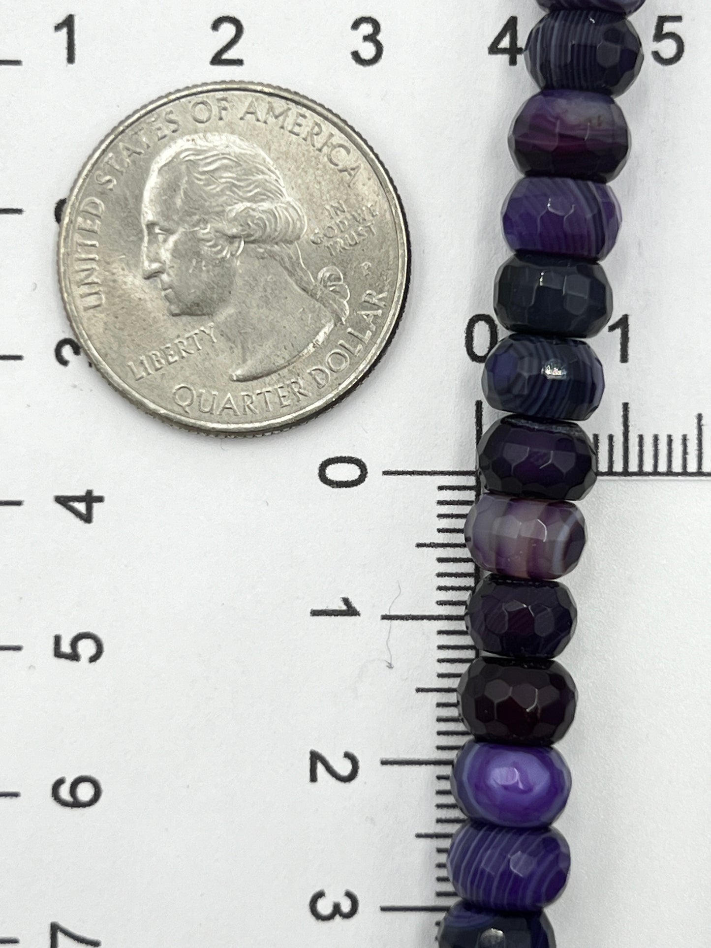 Assorted Purple Facet 8x4mm Agate 1 Strand (40cm)