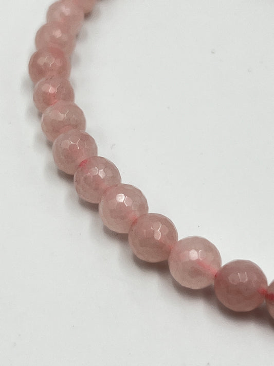 Rose Quartz 8mm Faceted Beads 1 Strand (40cm)