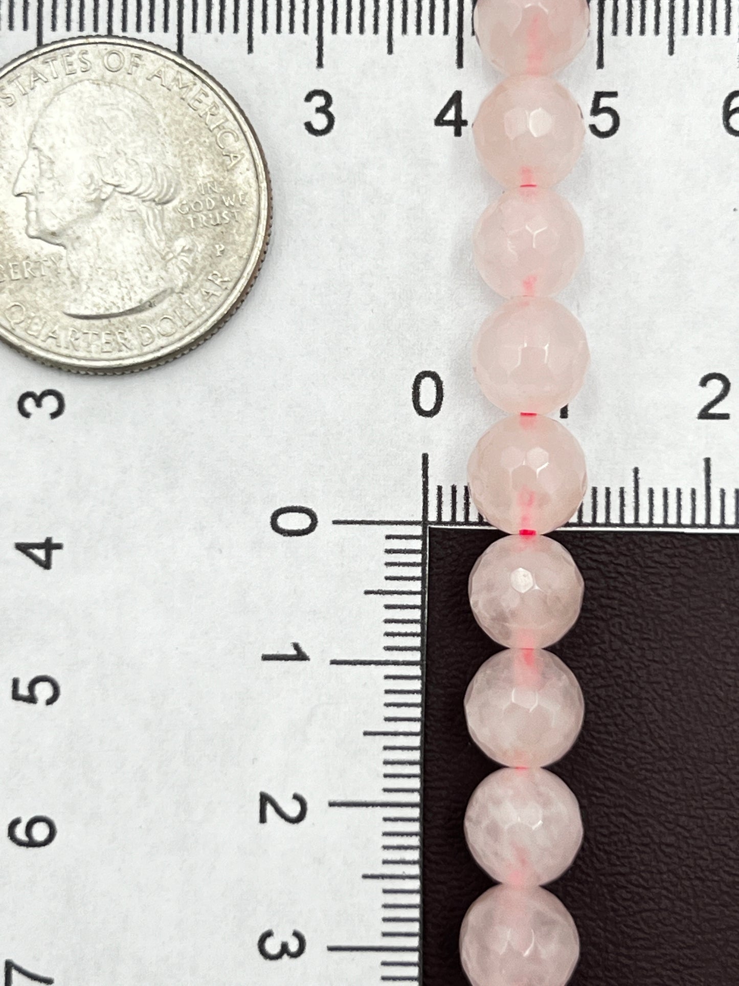 Rose Quartz 8mm Faceted Beads 1 Strand (40cm)