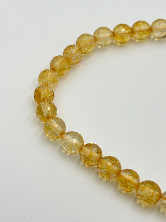 Faceted 10mm Fire Agate Large Hole 1 Strand (40cm)