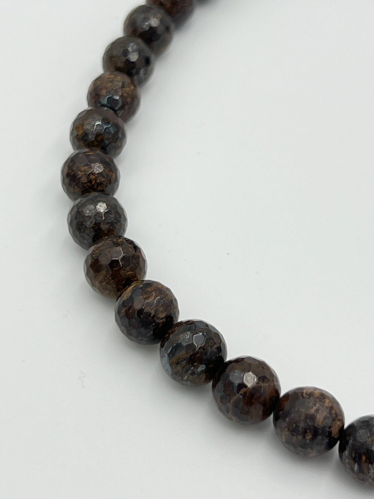 8mm Faceted Bronzite Rondell 1 Strand (40cm)