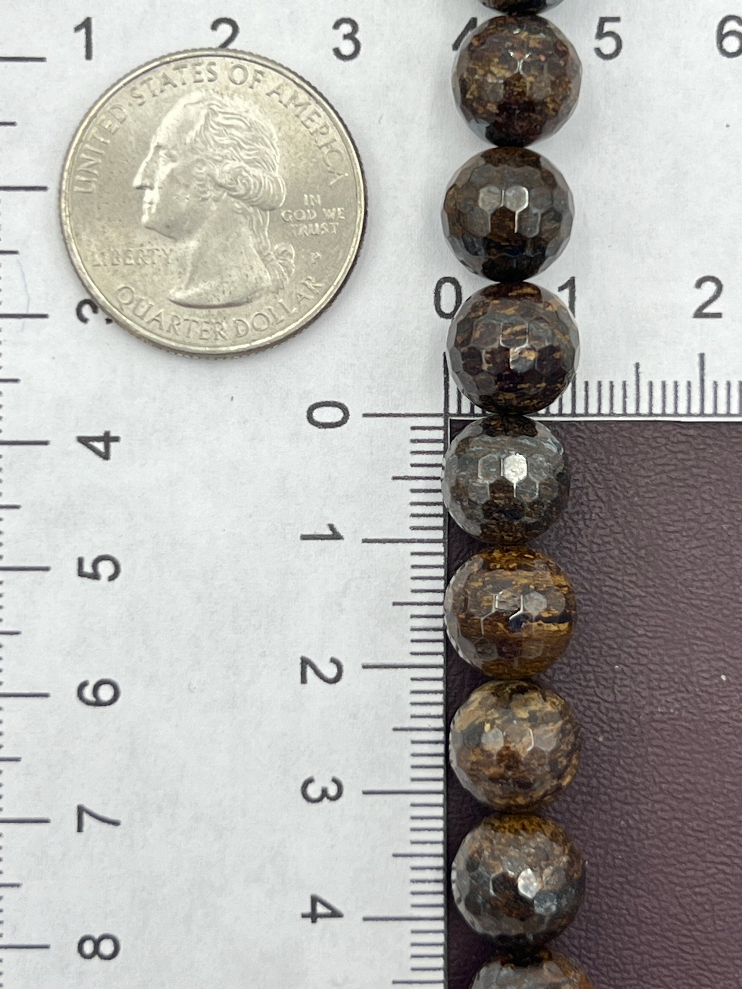 10mm Faceted Bronzite 1 Strand (40cm)