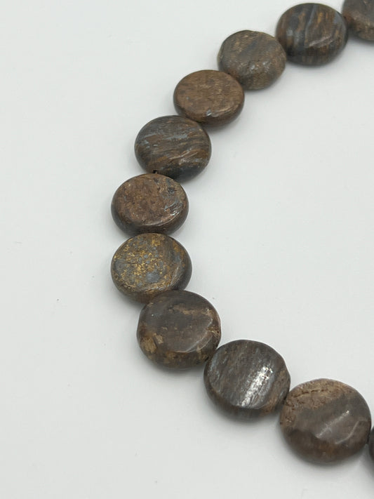 15mm Coin Bronzite 1 Strand (40cm)