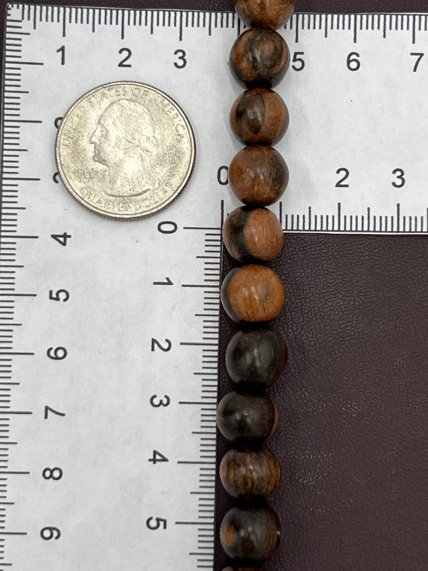 10mm Ebony Wood Beads 1 Strand (40cm)