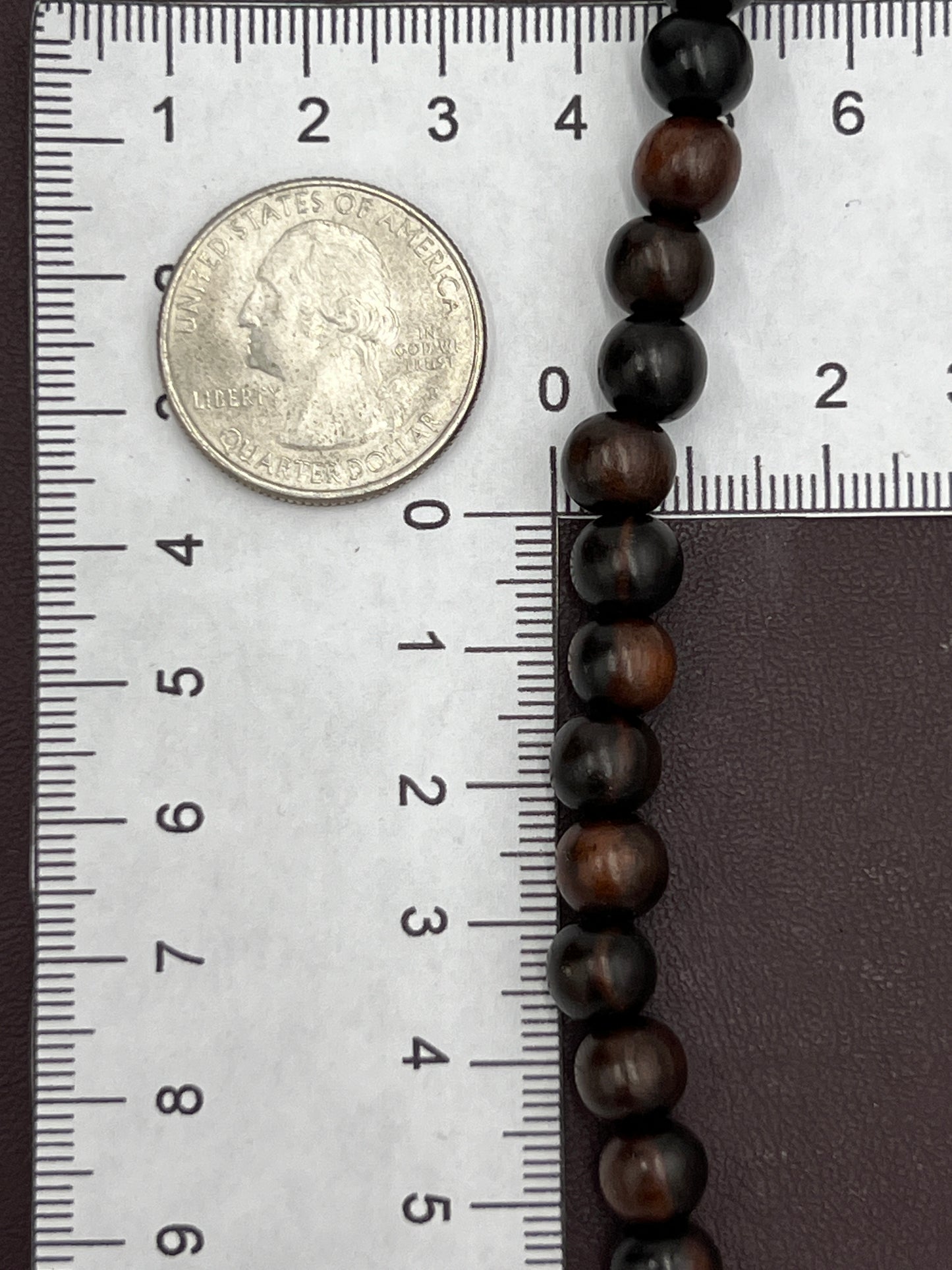 8mm Ebony Wood Beads 1 Strand (40cm)
