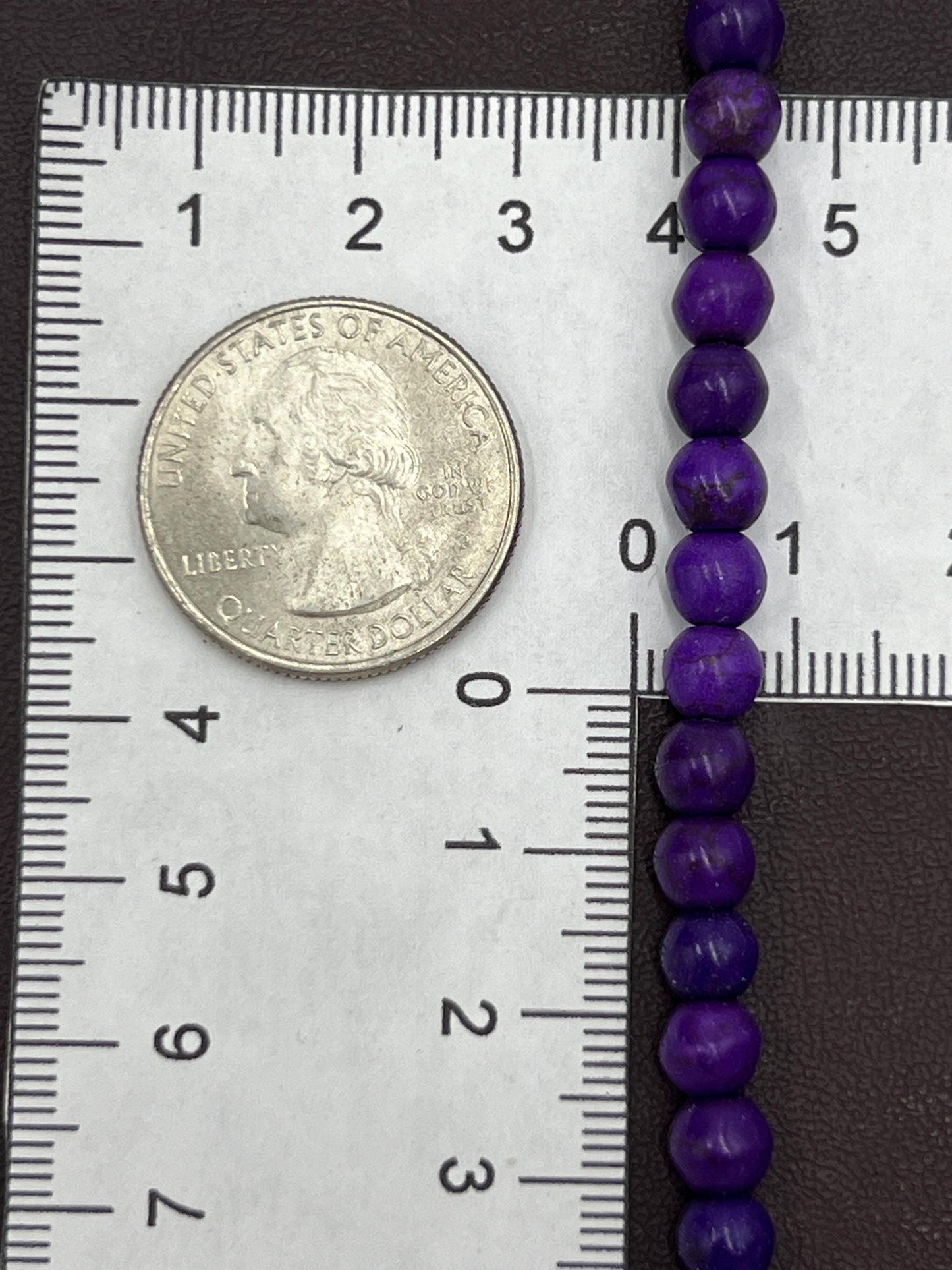 6mm Purple Dyed Magnesite 1 Strand (40cm)