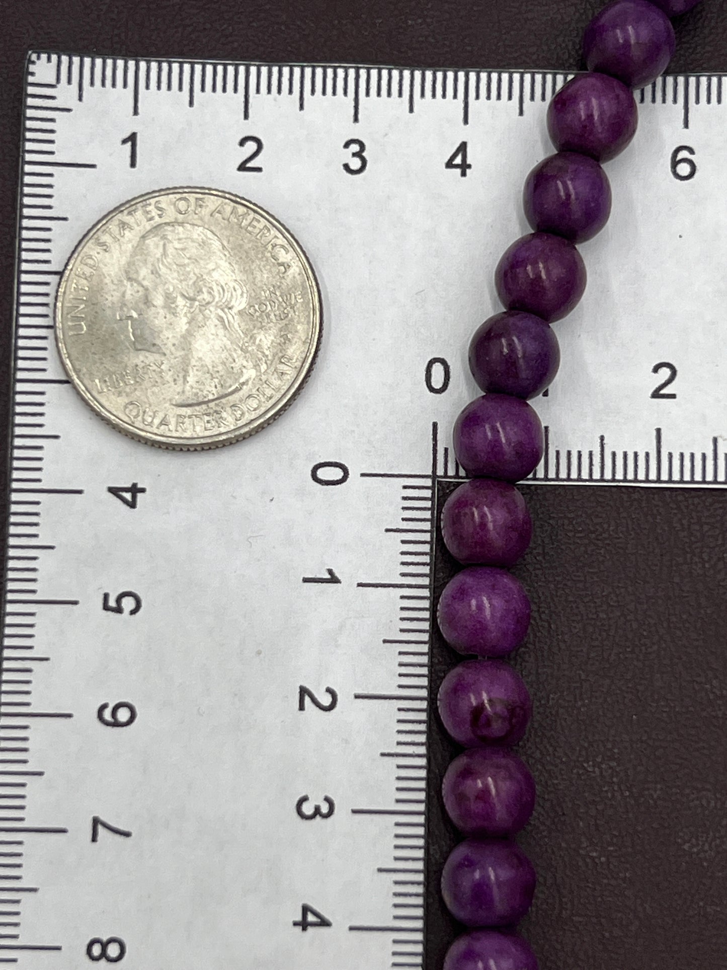 8mm Purple Dyed Magnesite 1 Strand (40cm)