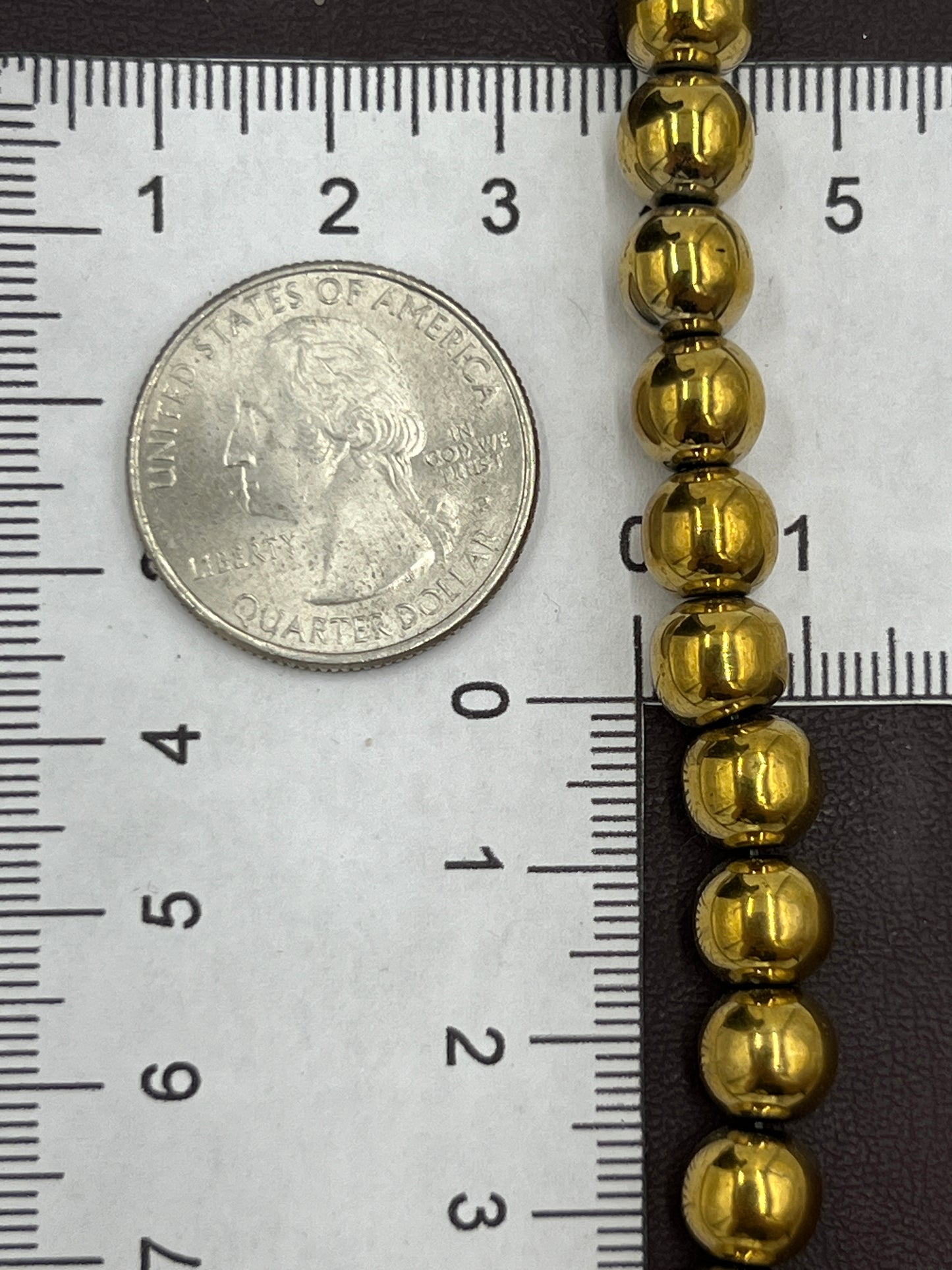 Gold Hematite 8mm 1 Strand (40cm)