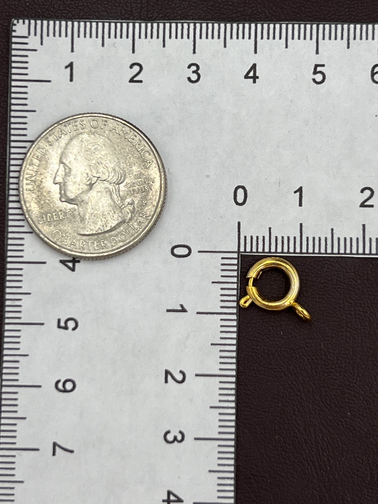 8mm Spring Ring Clasp 8mm Goldplated 12pcs