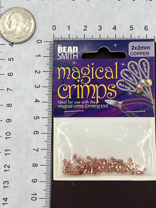 2x2mm Copper Crimps 100pcs