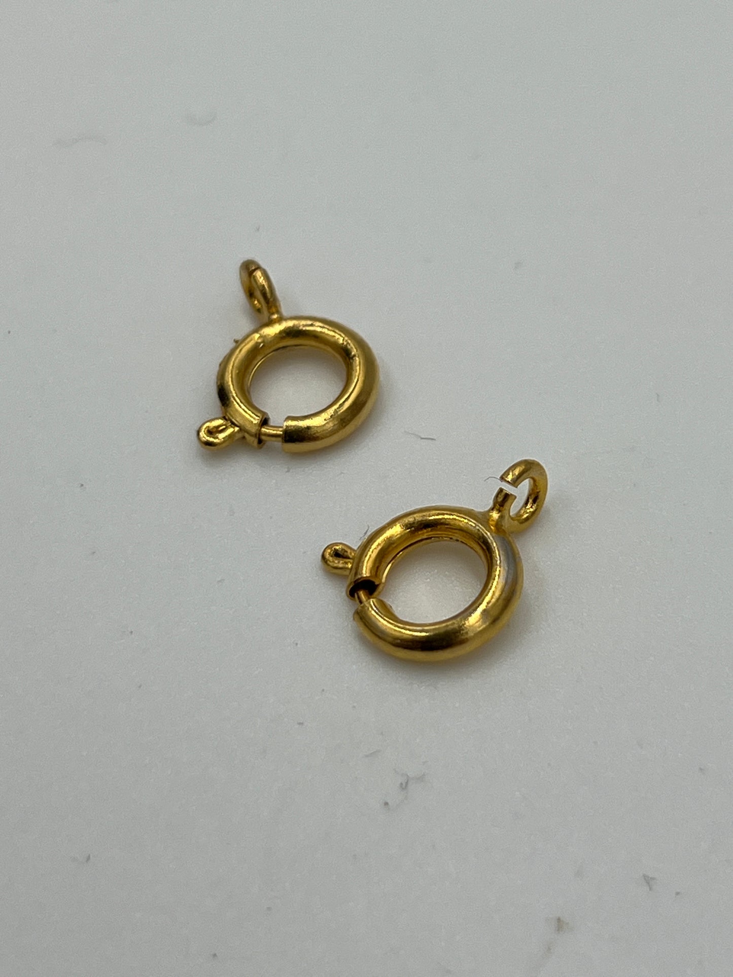 8mm Spring Ring Clasp 8mm Goldplated 12pcs