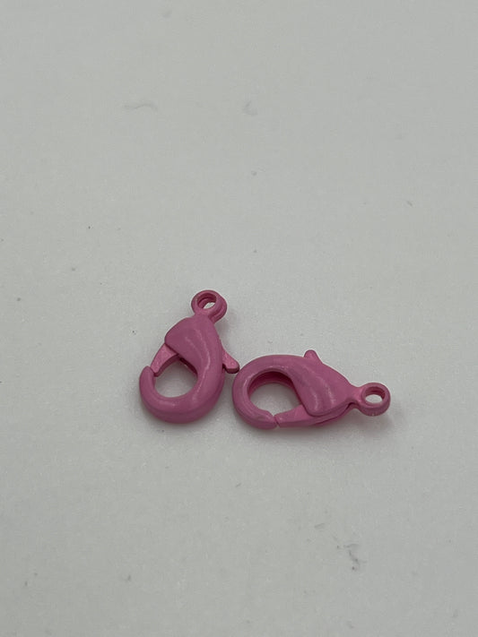 Lobster Claw 12.5mm Neon Pink 12pcs