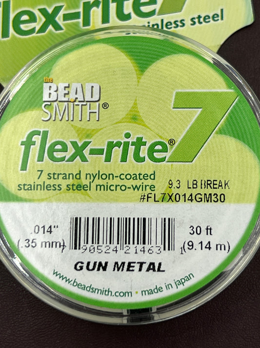 .014” 7 Strand Nylon Coated Micro-Wire Gun Metal 30ft