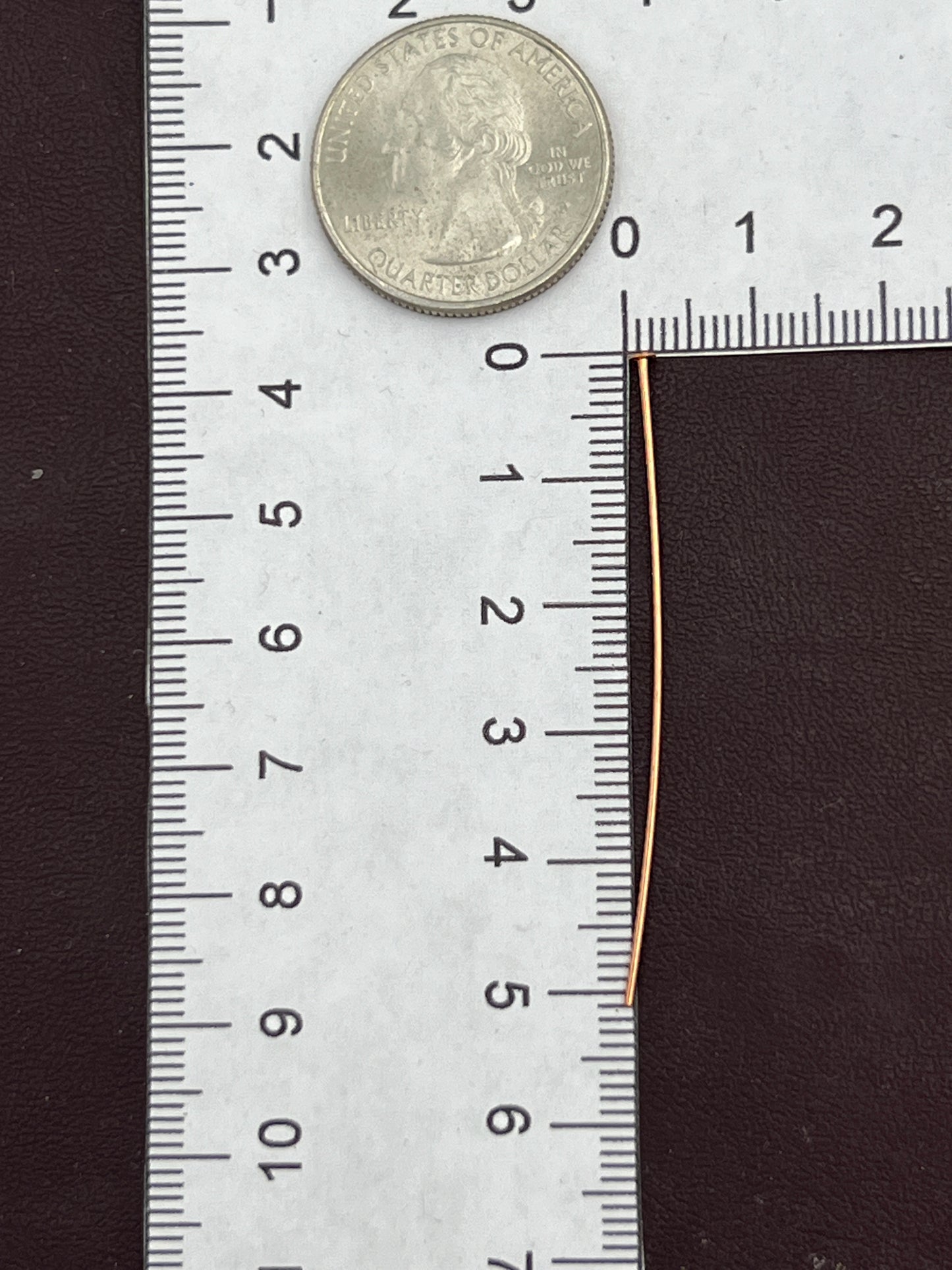 Headpin .029 diam 2 inch Copperplated