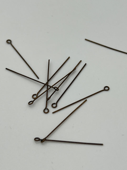 Eyepin 1 Inch Antique Goldplated .021 Gauge 144 Pack