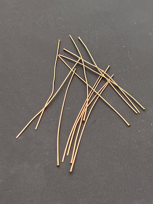 Headpin .02 Dia 2 Inch Copperplated Thin