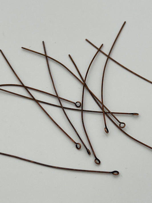 3 Inch Eyepin Antique Copper Plated 144 Pack